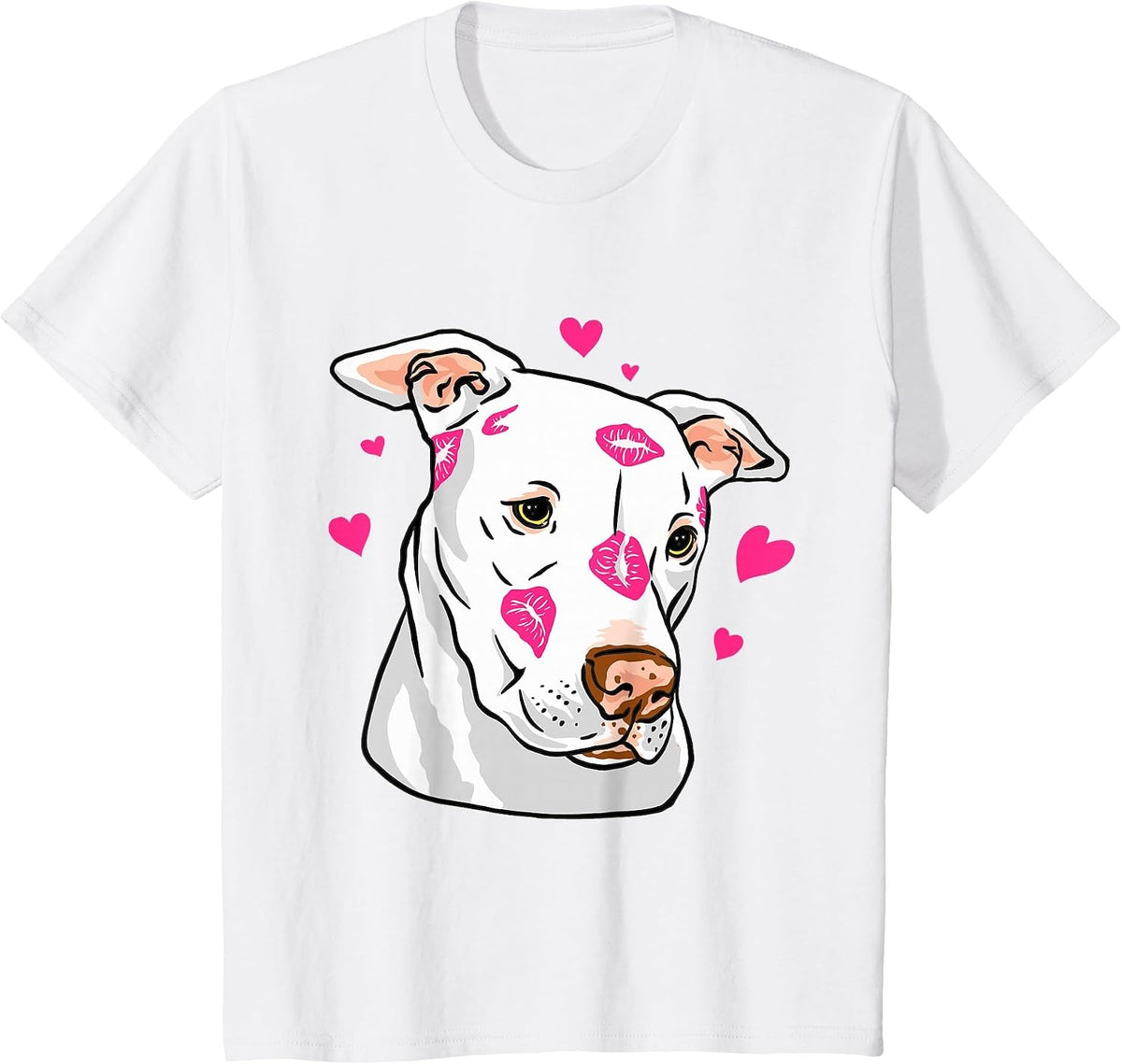 Pitbull Love Design Pitbull Moms Dads T-Shirt - White
