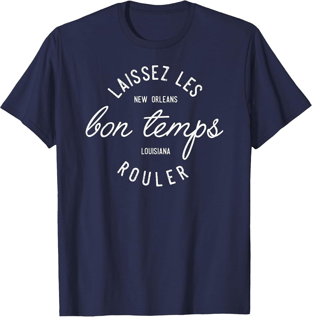 Mardi Gras Laissez les Bon Temps Rouler New Orleans T-Shirt - Navy Blue