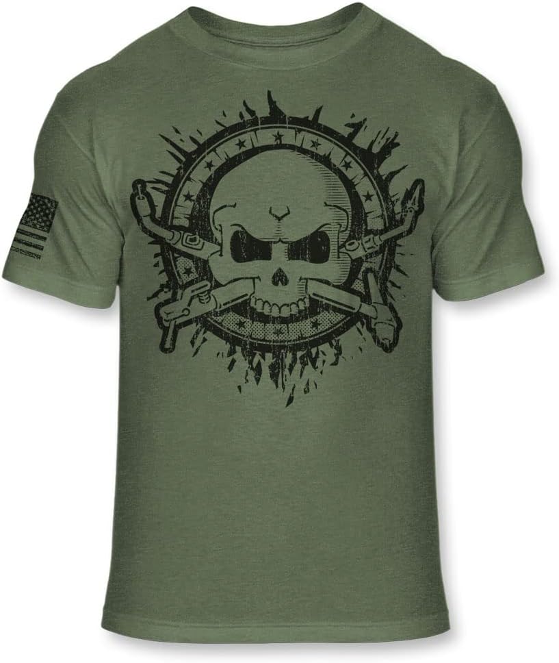 Welder Skull Crossbones T-Shirt - Welding Skull Logo Tee - A132 - As Pictured