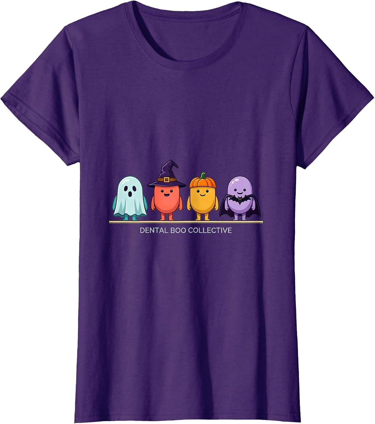 Women's Dental Boo Collective Funny Dentist Halloween Costume T-Shirt - Purple