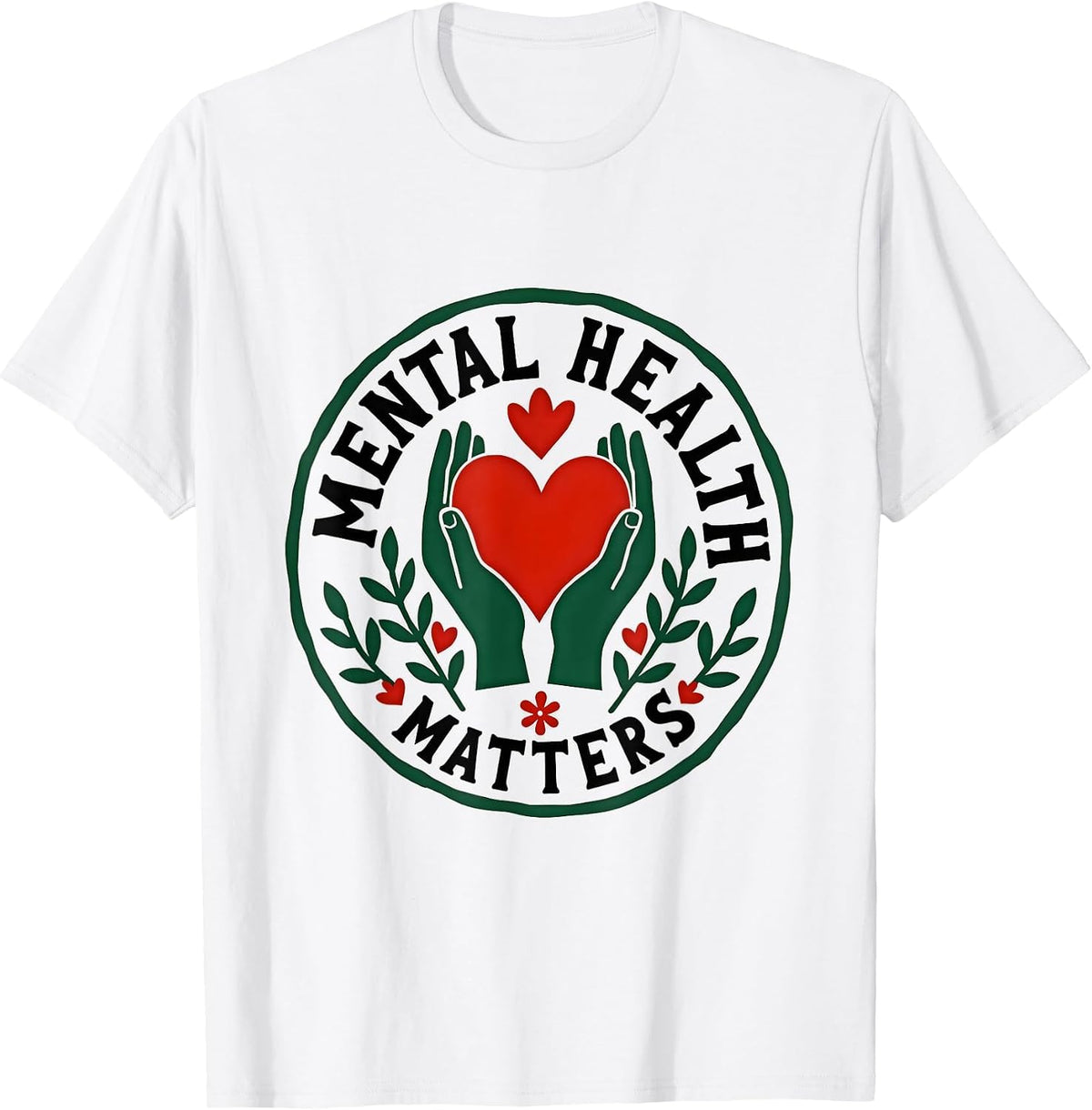 Mental Health Matters School Counselor Design T-Shirt - White