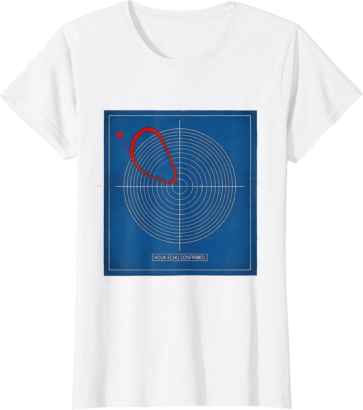 Hook Echo Confirmed Technical Blueprint Storm Chaser T-Shirt - White