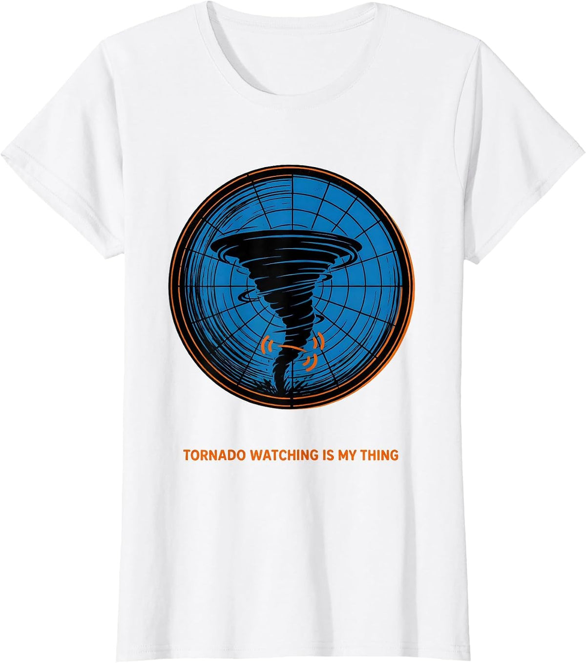 Tornado Watching Is My Thing Funny Storm Chaser Meteorology T-Shirt - White