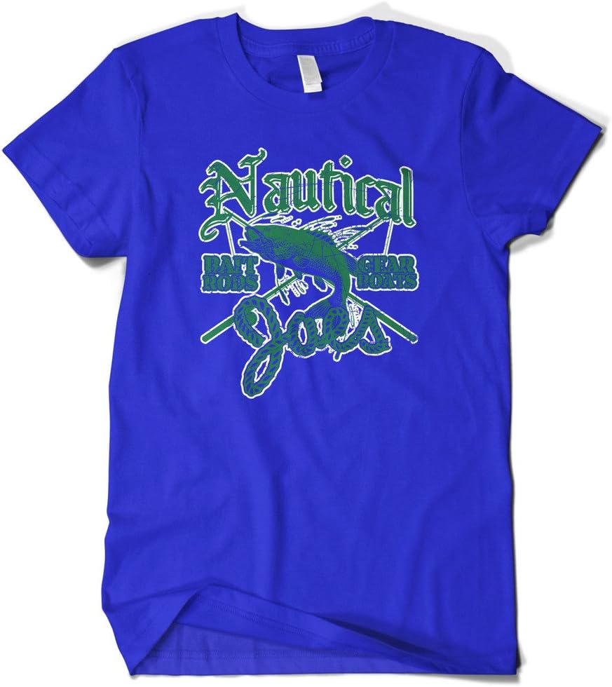 Cybertela Men's Nautical Joe's Bait Rod Gear Boat Fishing T-Shirt - Royal Blue