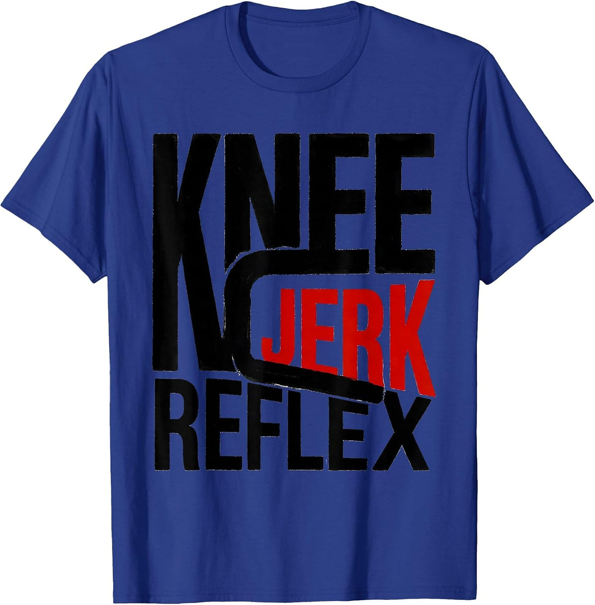 Knee-Jerk Reflex Funny Brain Science Student Anatomy Humor T-Shirt - Royal Blue