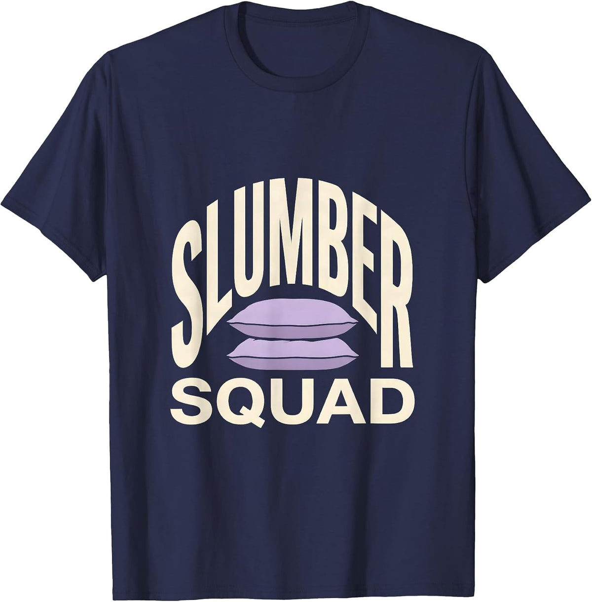 Slumber Squad Funny Matching Slumber Party Crew Sleepover T-Shirt - Navy Blue