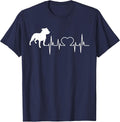 American Pitbull Terrier APBT Heartbeat T-Shirt - Navy Blue