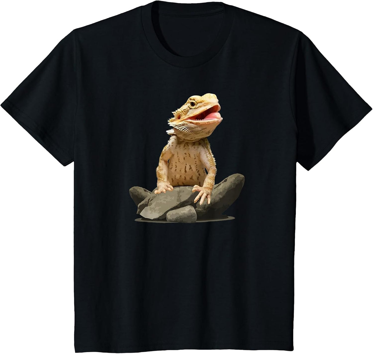 Bearded Dragon Shirt Youth Gecko Lizard Animal T-Shirt - Black