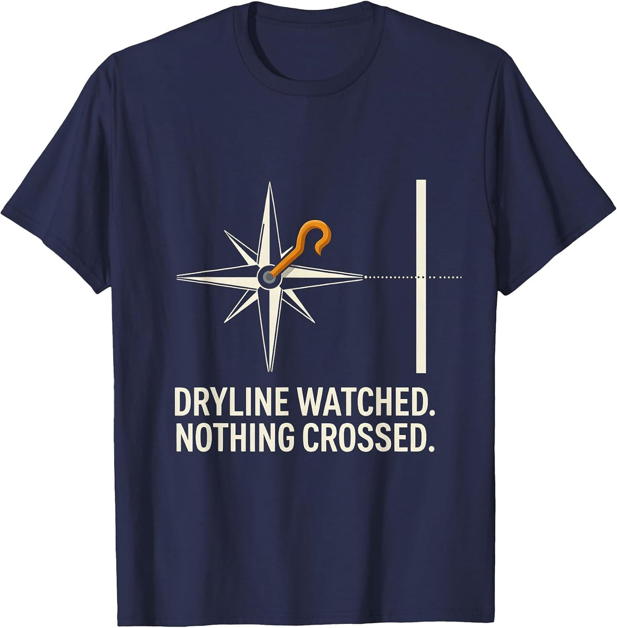 Men's Dryline Watched Nothing Crossed Editorial Conceptual Storm T-Shirt - Navy Blue