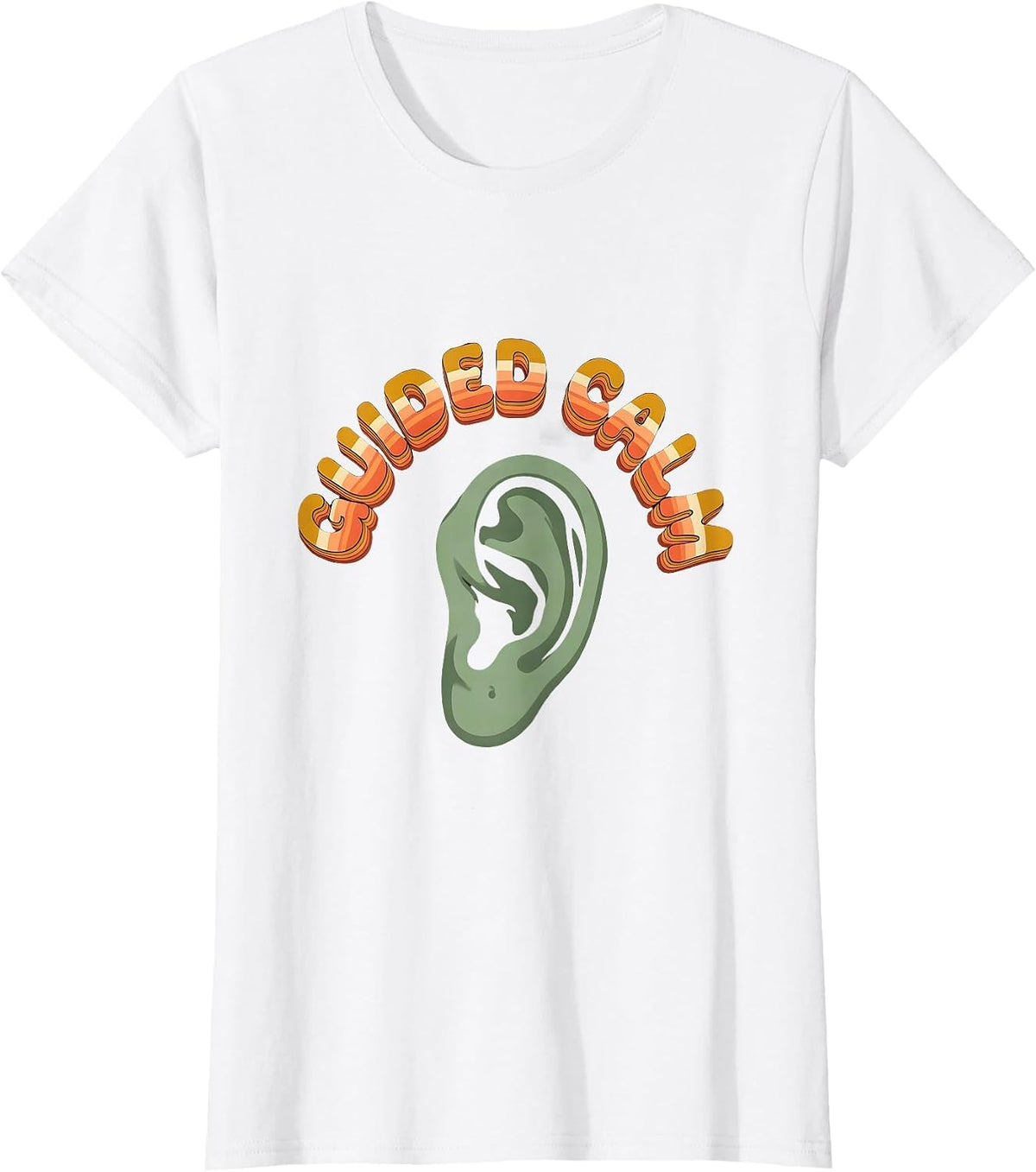 Guided Calm Retro School Counselor Mental Health T-Shirt - White