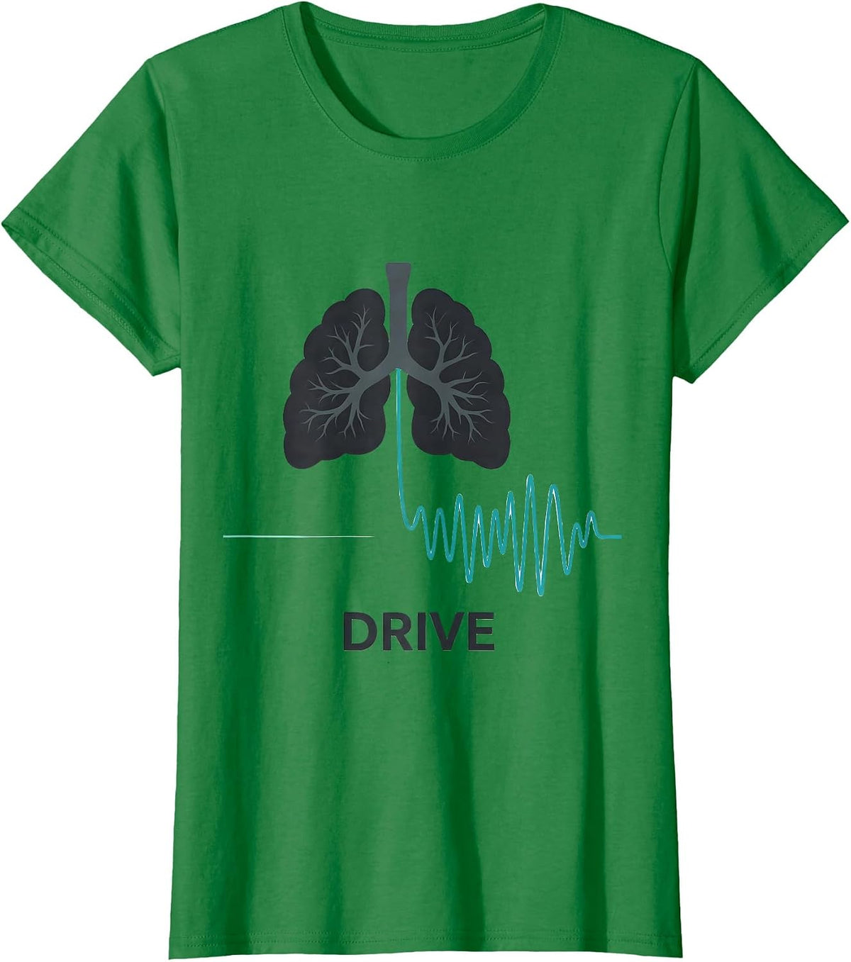 Women's Drive Conceptual Respiratory Therapist RT Pulmonology T-Shirt - Kelly Green