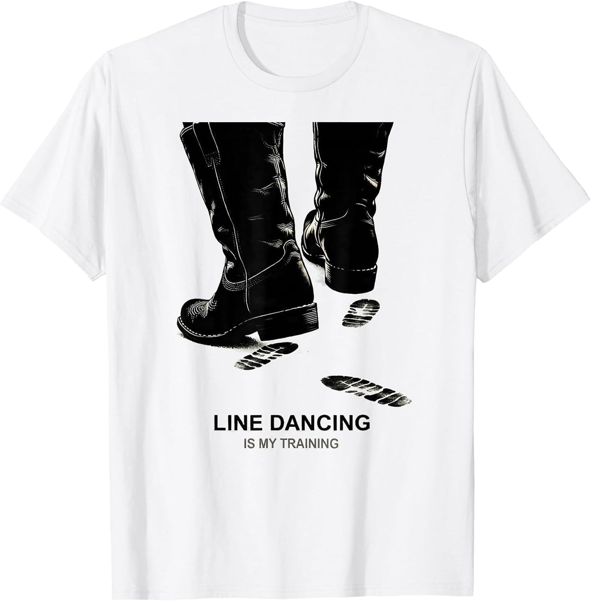 Men's Line Dancing Is My Training Funny Line Dancer Humor T-Shirt - White