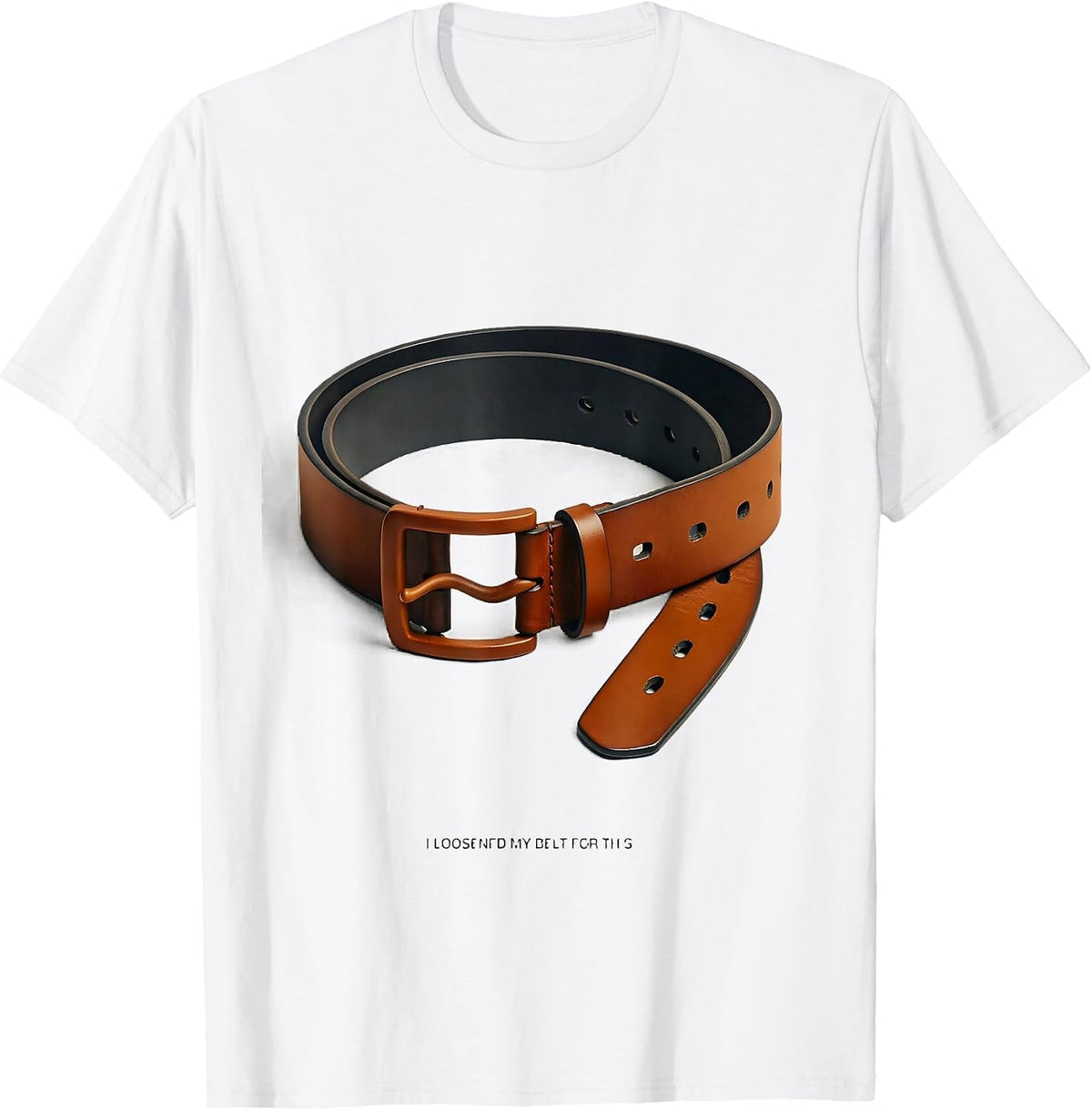 Men's I Loosened My Belt For This Funny Thanksgiving Family Crew T-Shirt - White