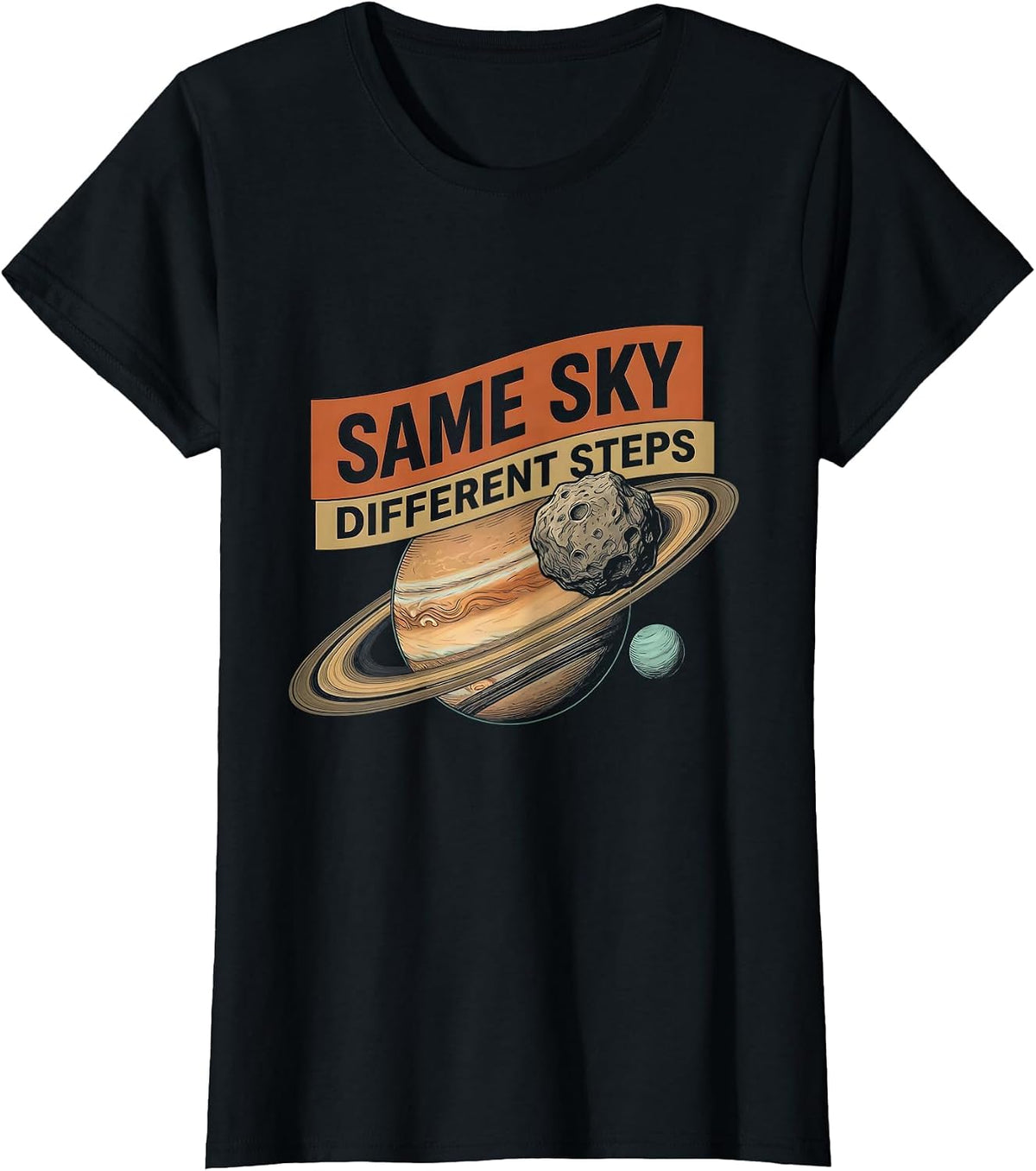 Women's Same Sky Different Steps Neurodiverse Universe Special T-Shirt - Black