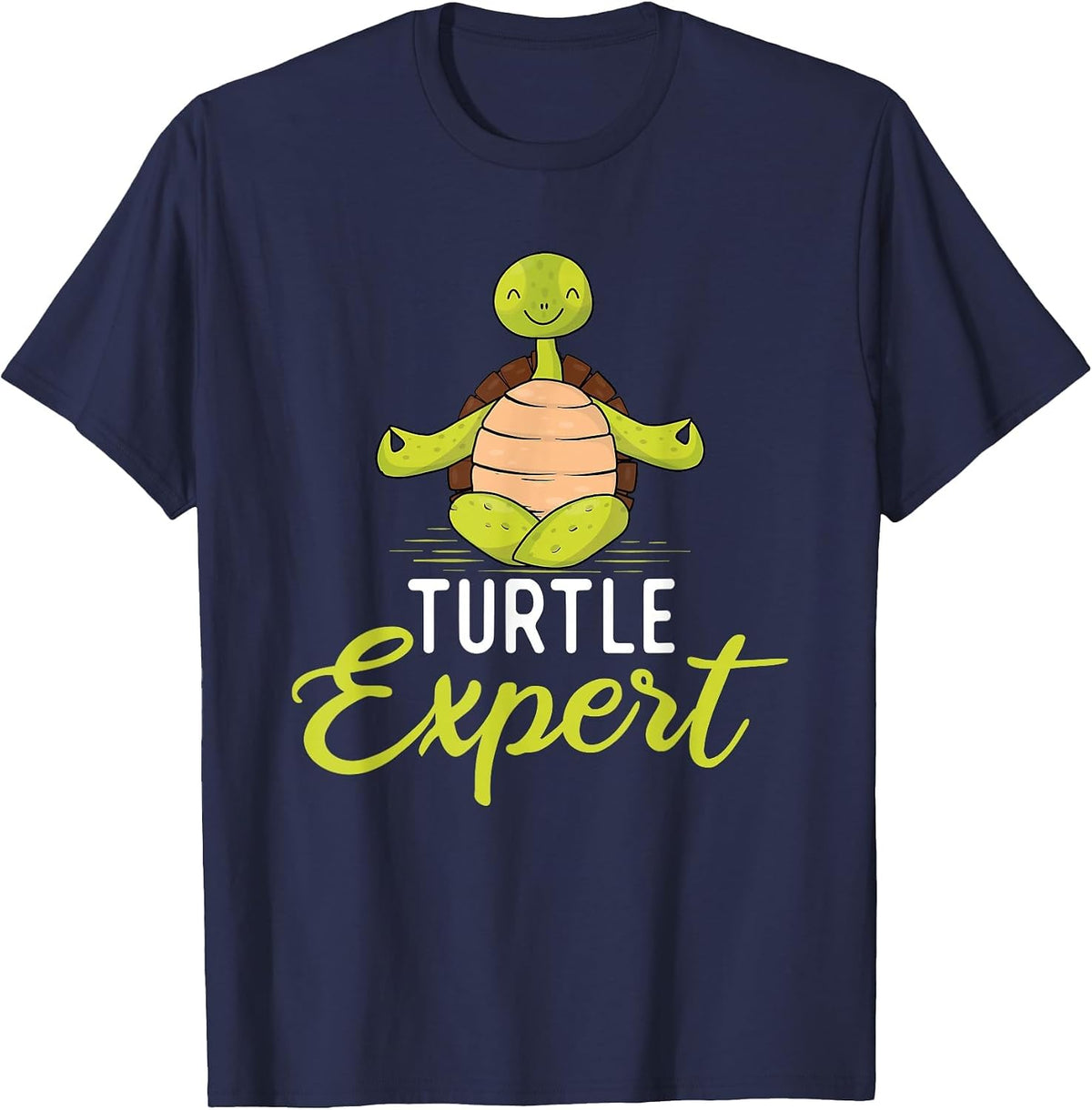 Turtle Expert - Cute Tortoise Beach Sea Turtle Lover Beach T-Shirt - Navy Blue