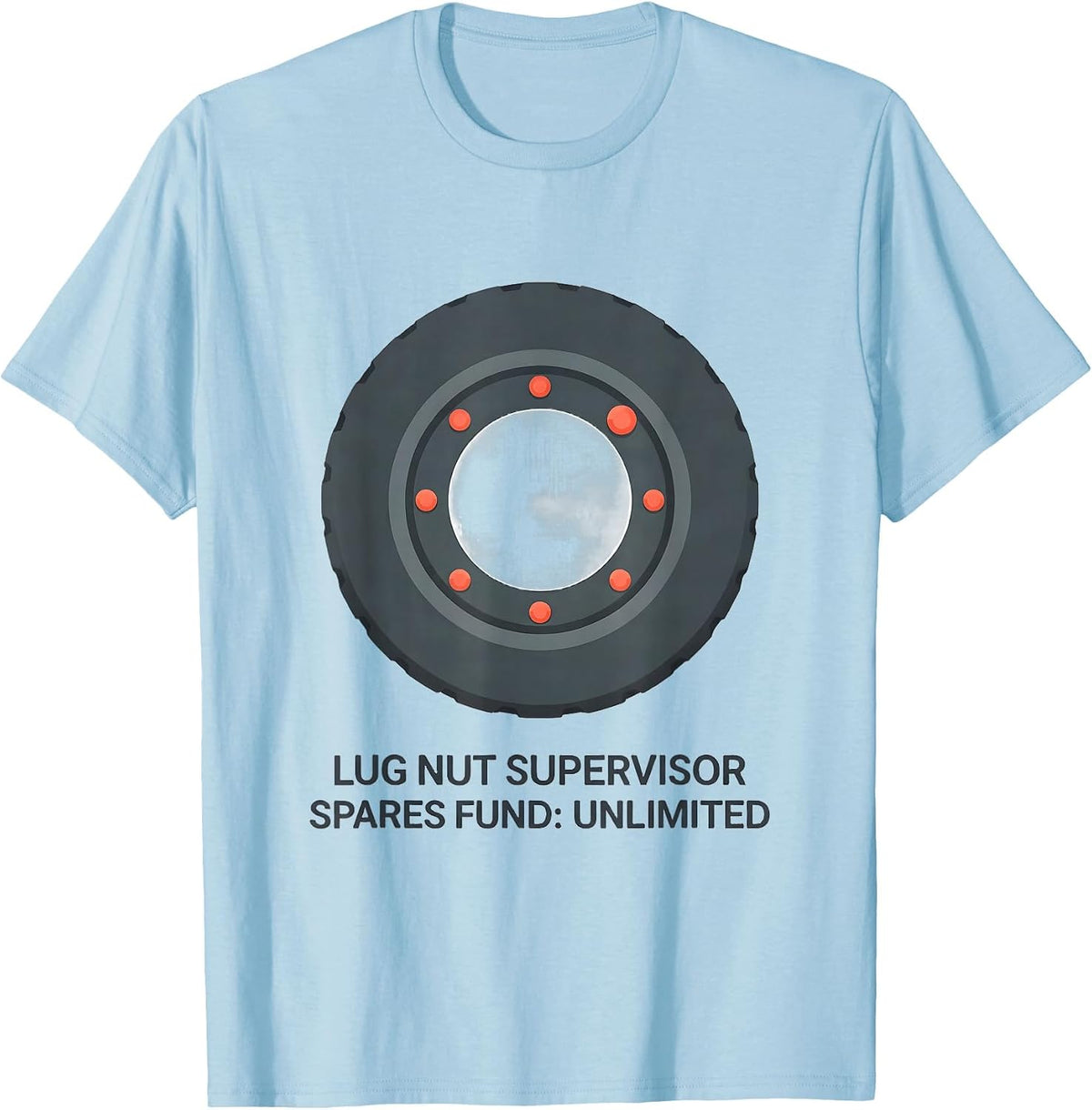 Men's Lug Nut Supervisor, Spares Fund: Unlimited RC Racer T-Shirt - Baby Blue