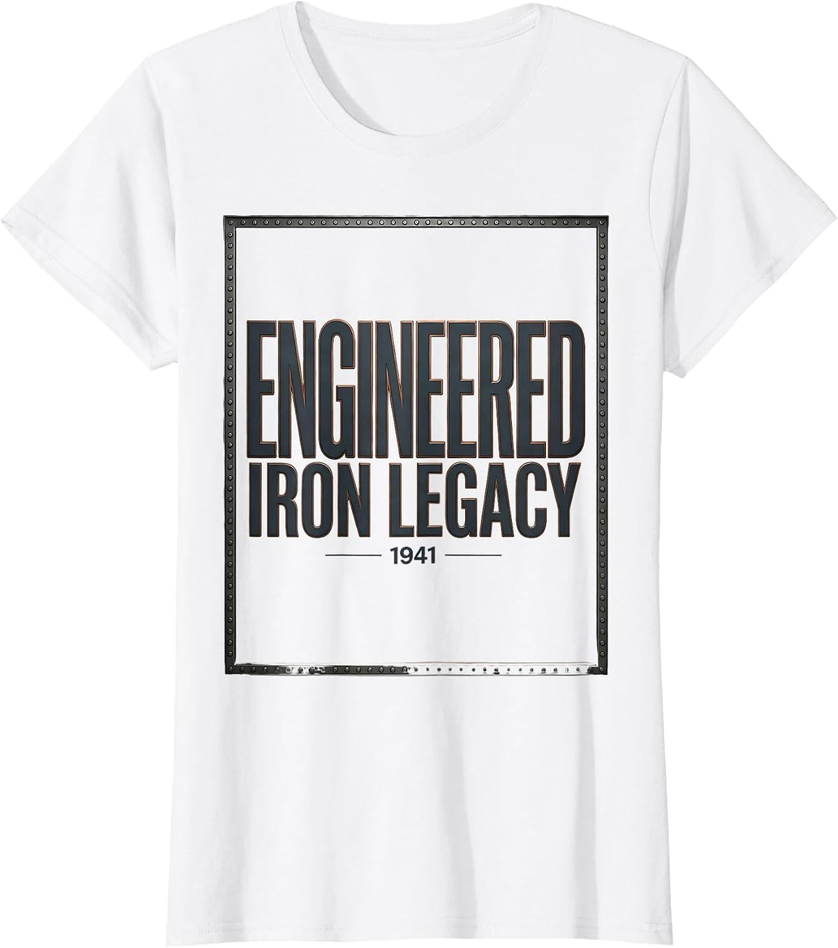 Engineered Iron Legacy Vintage Steam Locomotive Engineer T-Shirt - White