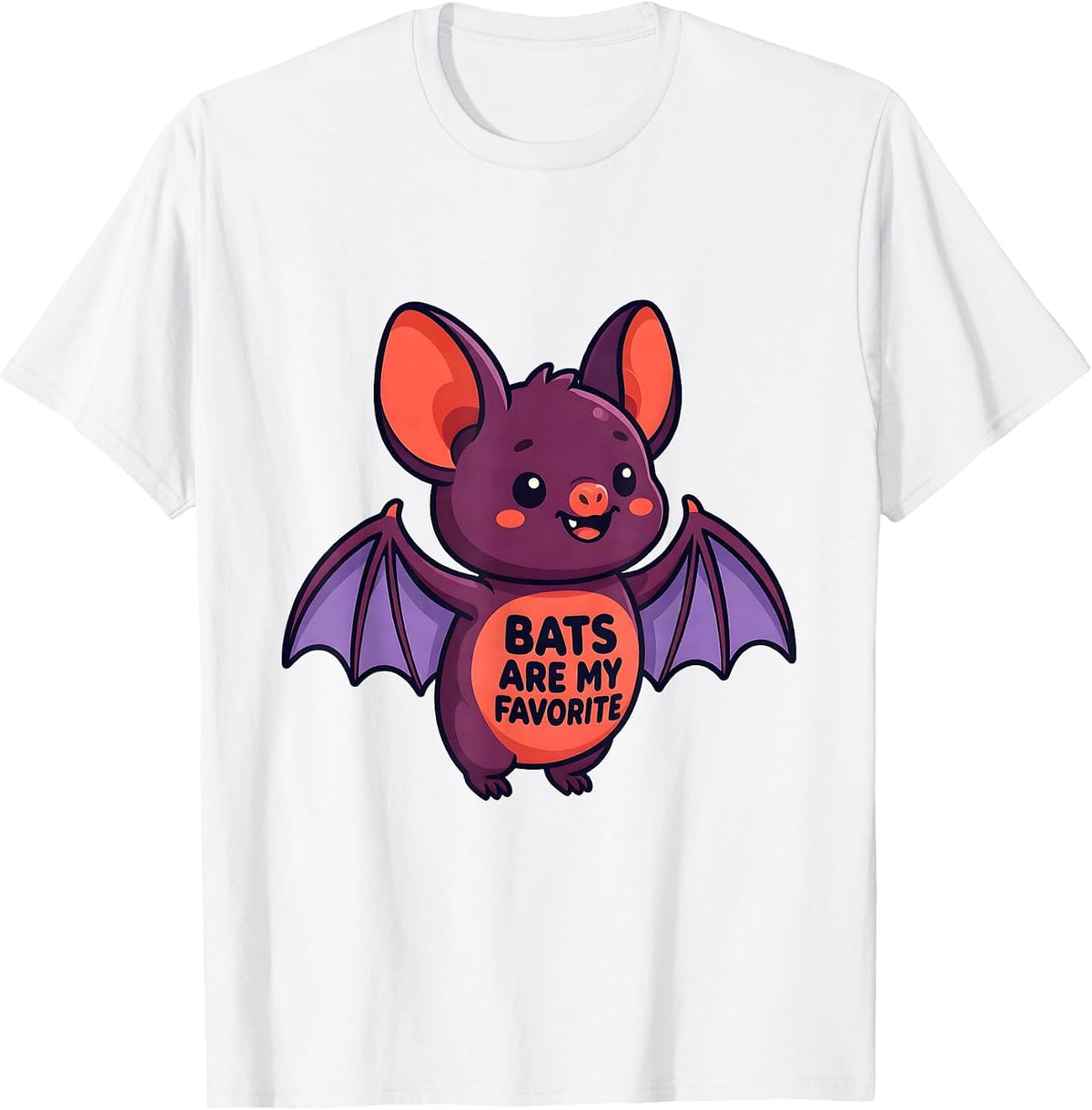 Men's Bats Are My Favorite Cute Kawaii Bat Lover Wildlife Humor T-Shirt - White