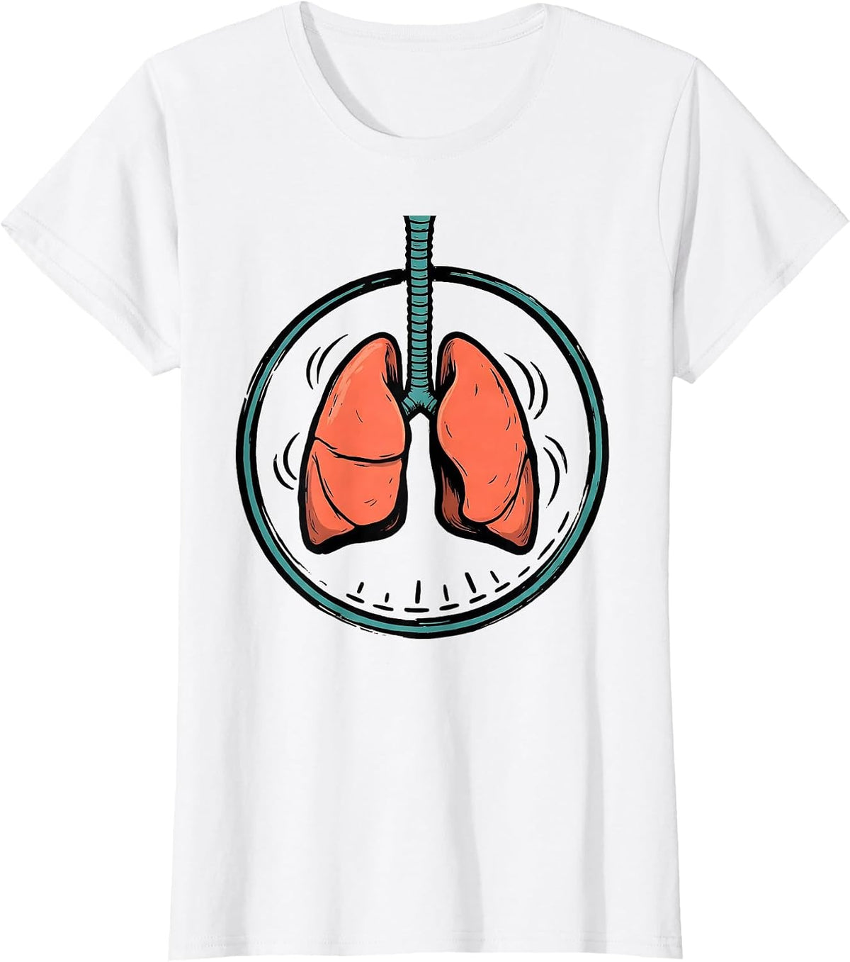Respiratory Therapist Lung Badge Occupational Pride T-Shirt - White