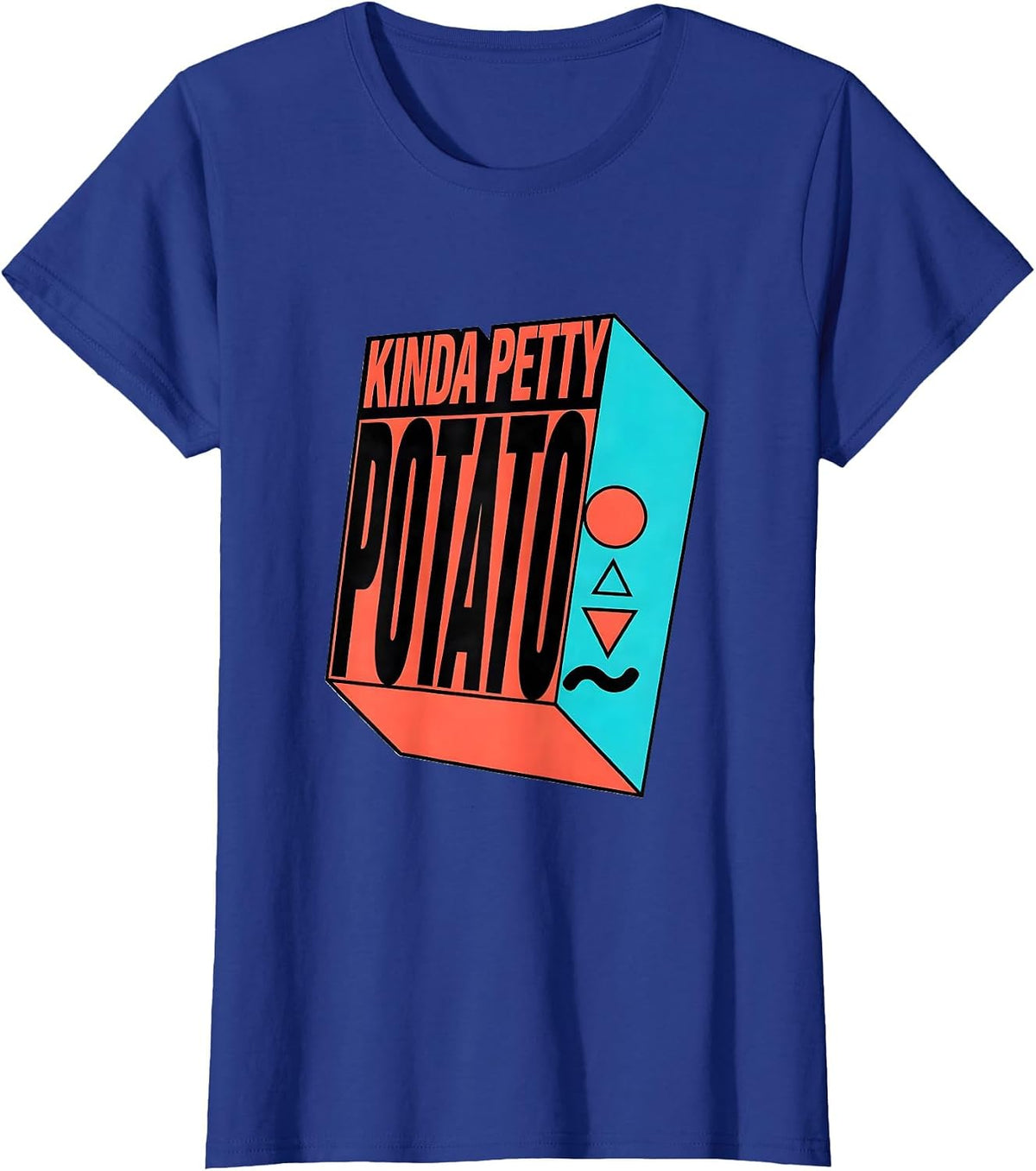 Women's Kinda Petty Potato Funny Sweet Potato Couple Thanksgiving T-Shirt - Royal Blue