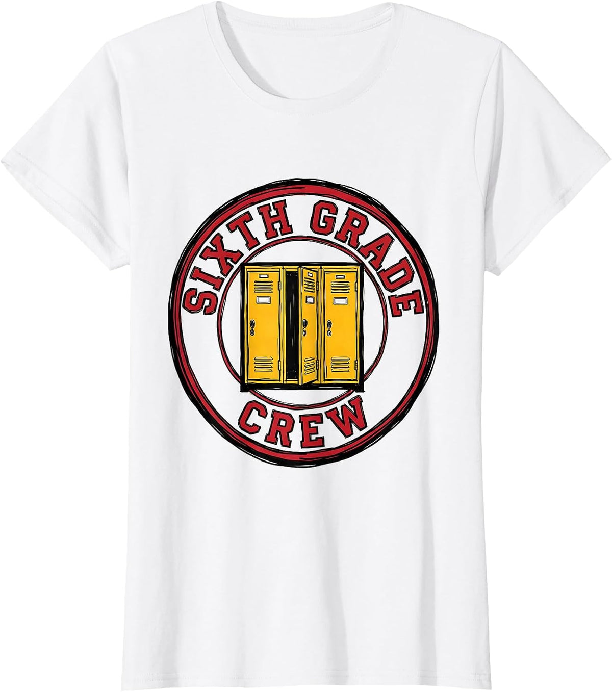 Sixth Grade Crew Funny Middle School Teacher Back To School T-Shirt - White