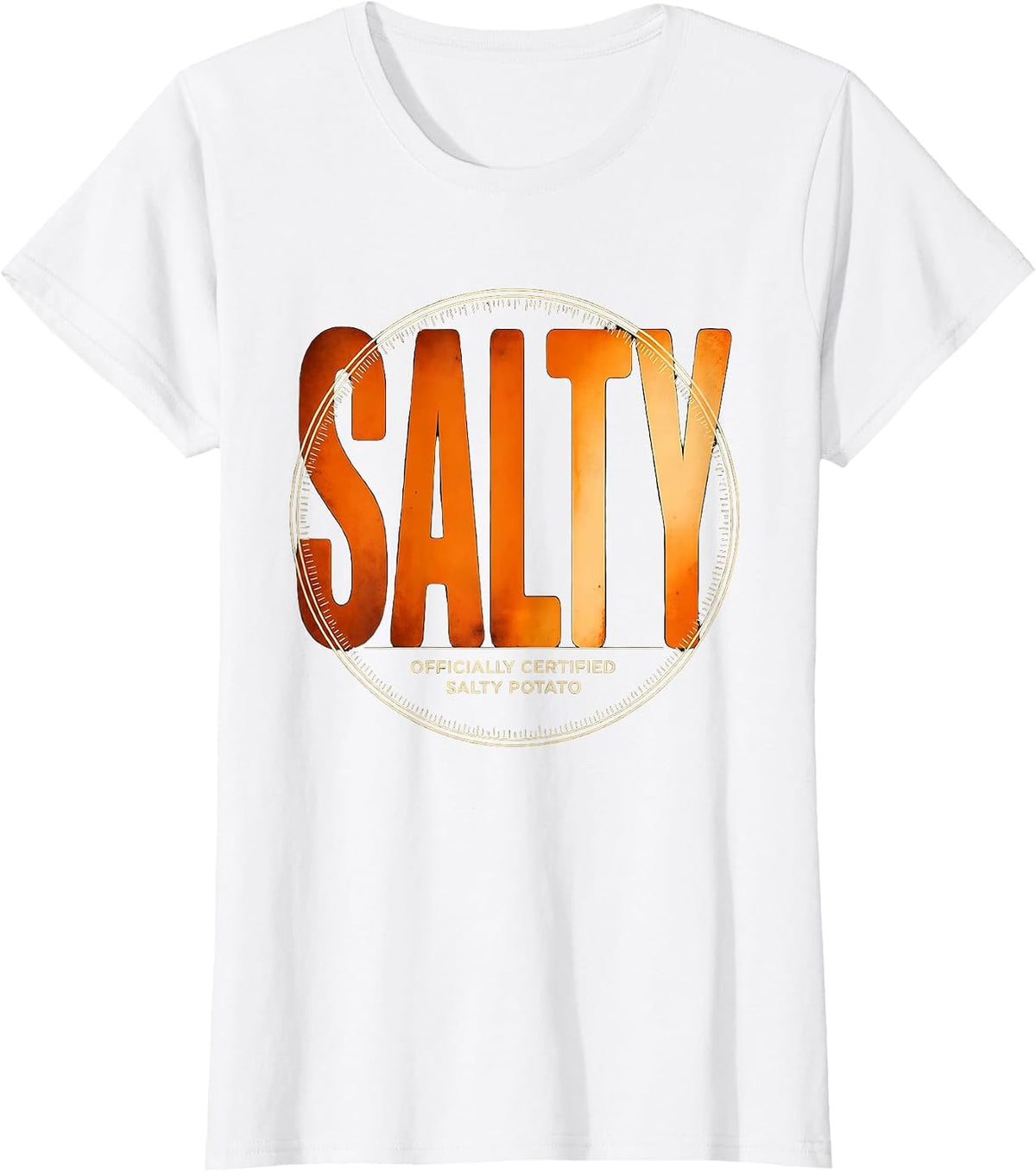 Women's Officially Certified Salty Potato Funny Grouchy Potato T-Shirt - White