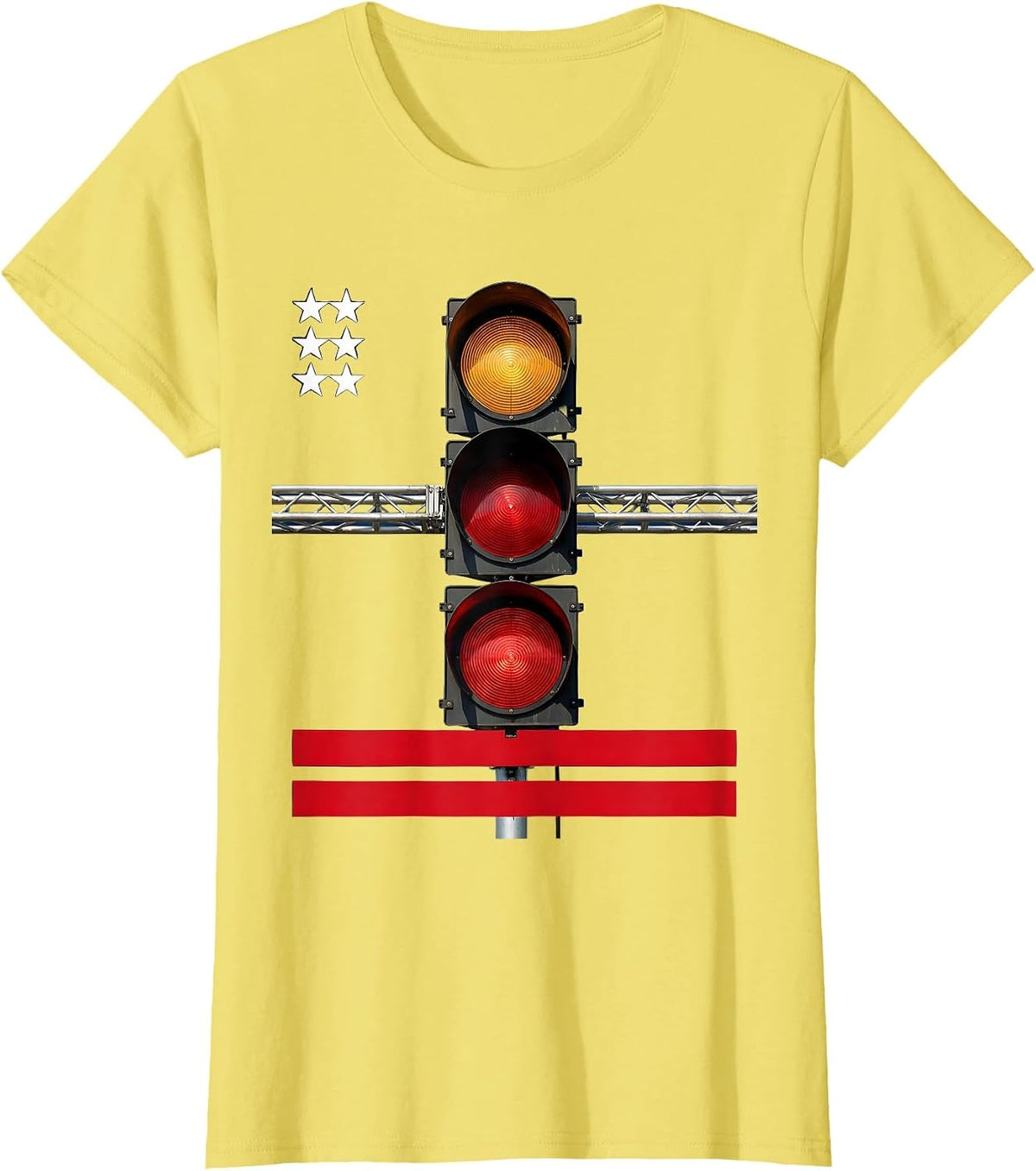 Drag Racing Tree Silhouette American Flag RC Car Hobby T-Shirt - Lemon Yellow