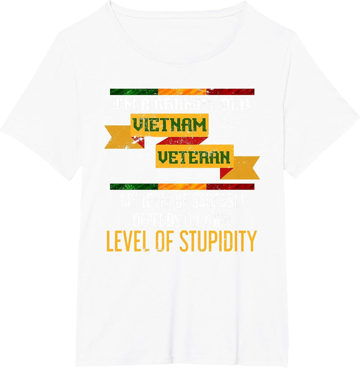 Funny Im A Grumpy Old Vietnam Veteran T-Shirt - White