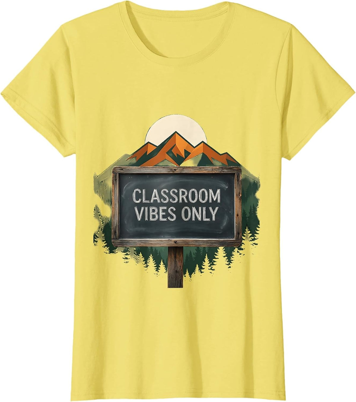 Classroom Vibes Only 3rd Grade Teacher Design T-Shirt - Lemon Yellow