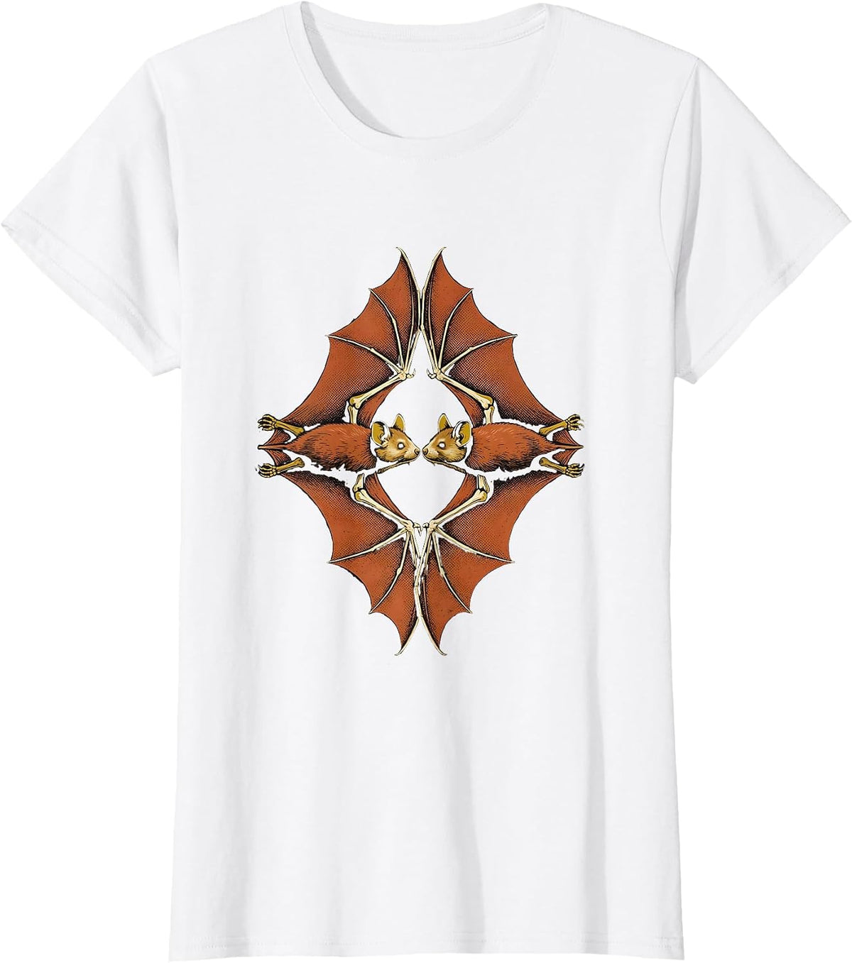 Bats Vintage Retro Gothic Bat Lover Halloween T-Shirt - White