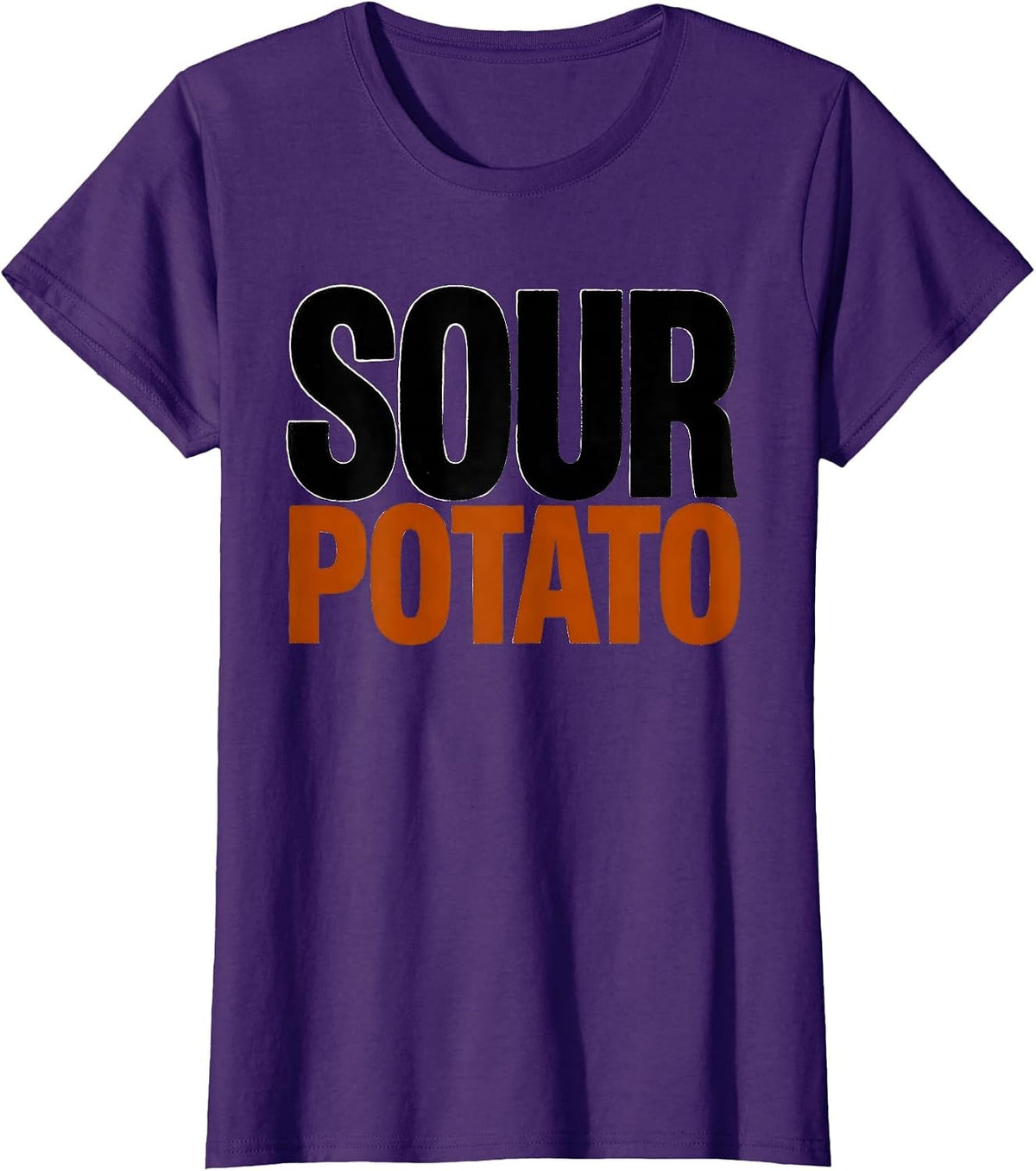 Women's Sour Potato Funny Grouchy Potato Sweet Potato Couple T-Shirt - Purple