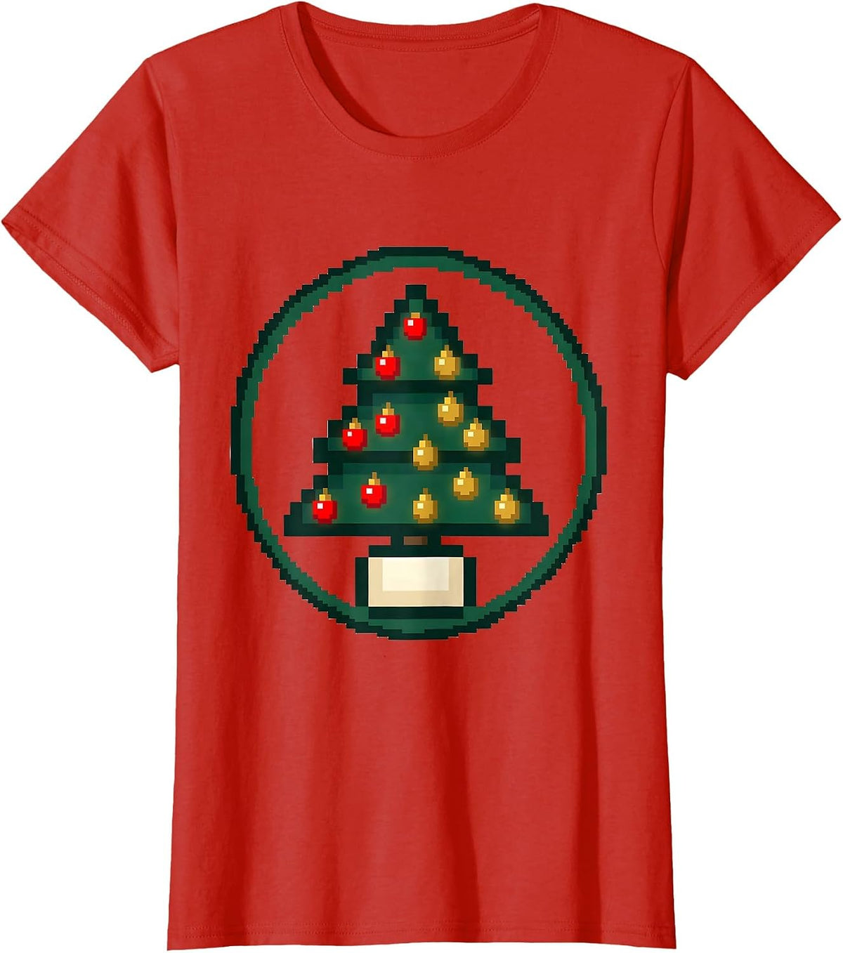 Pixel 67 Christmas Pajama Badge Gen Alpha Holiday T-Shirt - Red