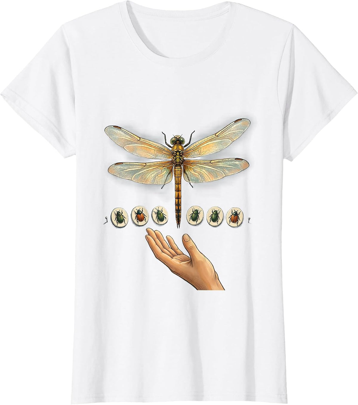 Damselfly Insect Bug Collector Entomologist Vintage Humor T-Shirt - White
