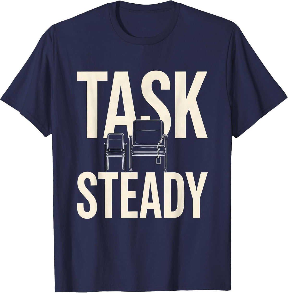 Task Steady Minimalist Paraprofessional Paraeducator Back To T-Shirt - Navy Blue