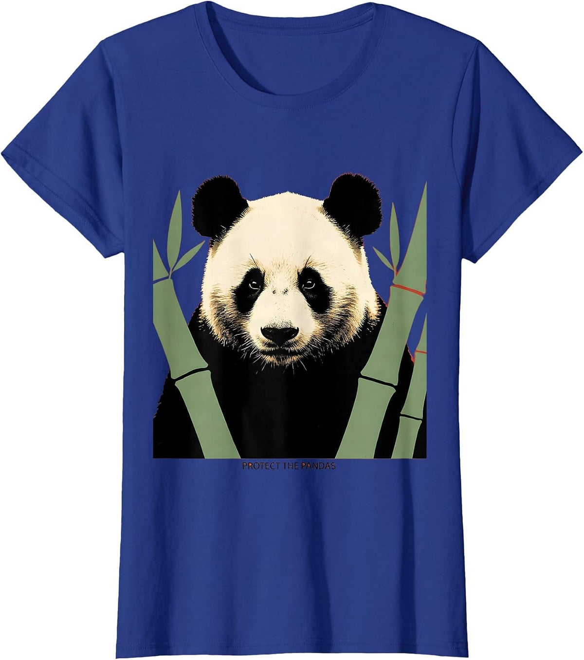 Protect the Pandas Wildlife Conservation Design T-Shirt - Royal Blue