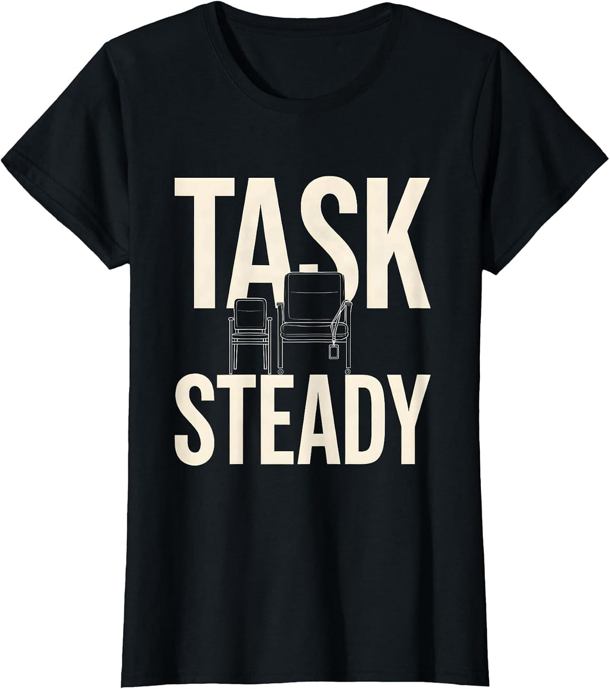Task Steady Minimalist Paraprofessional Paraeducator Back To T-Shirt - Black