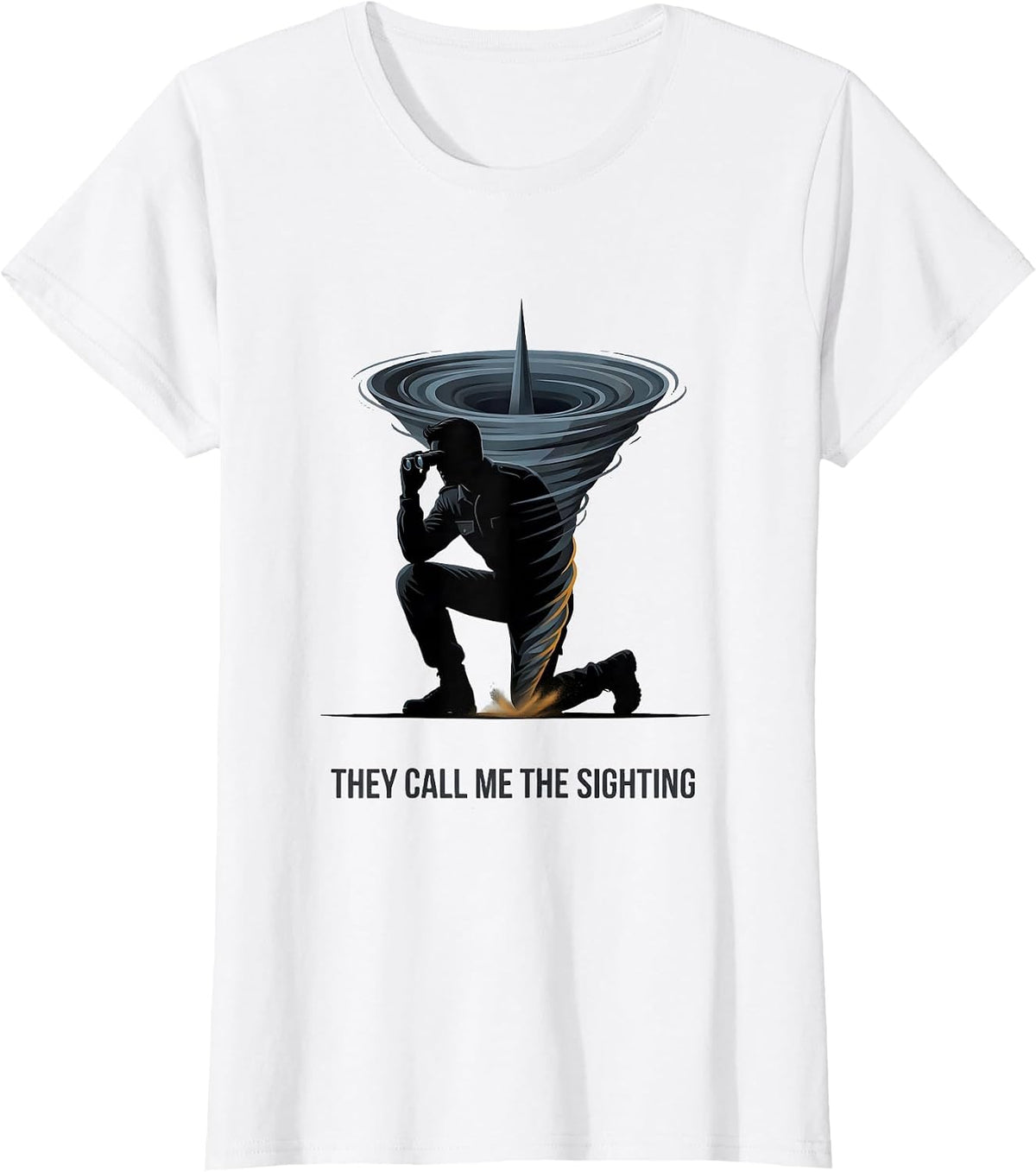 Women's They Call Me The Sighting Editorial Conceptual Storm Chaser T-Shirt - White