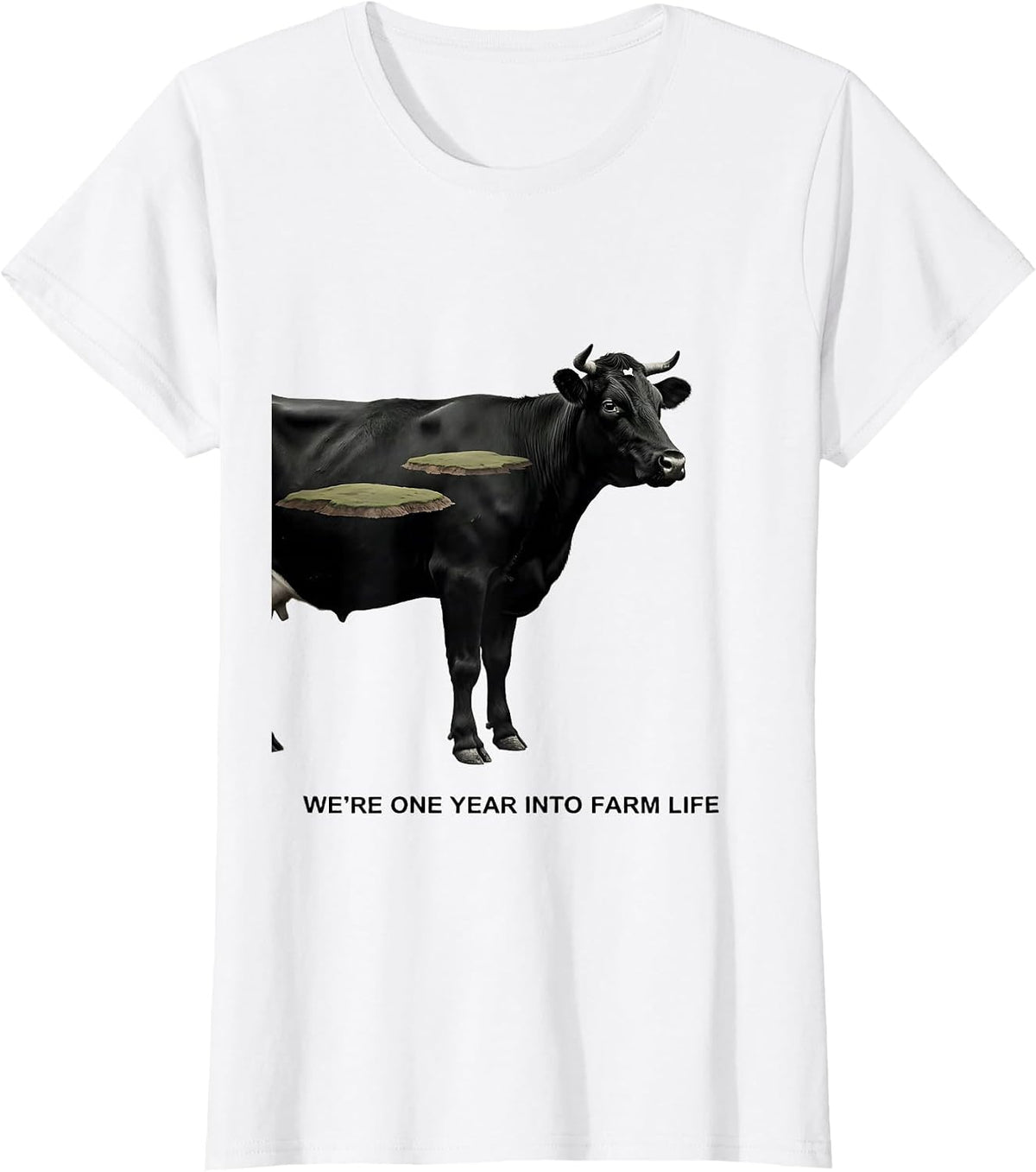 We're One Year Into Farm Life Playful Farm Family Matching T-Shirt - White