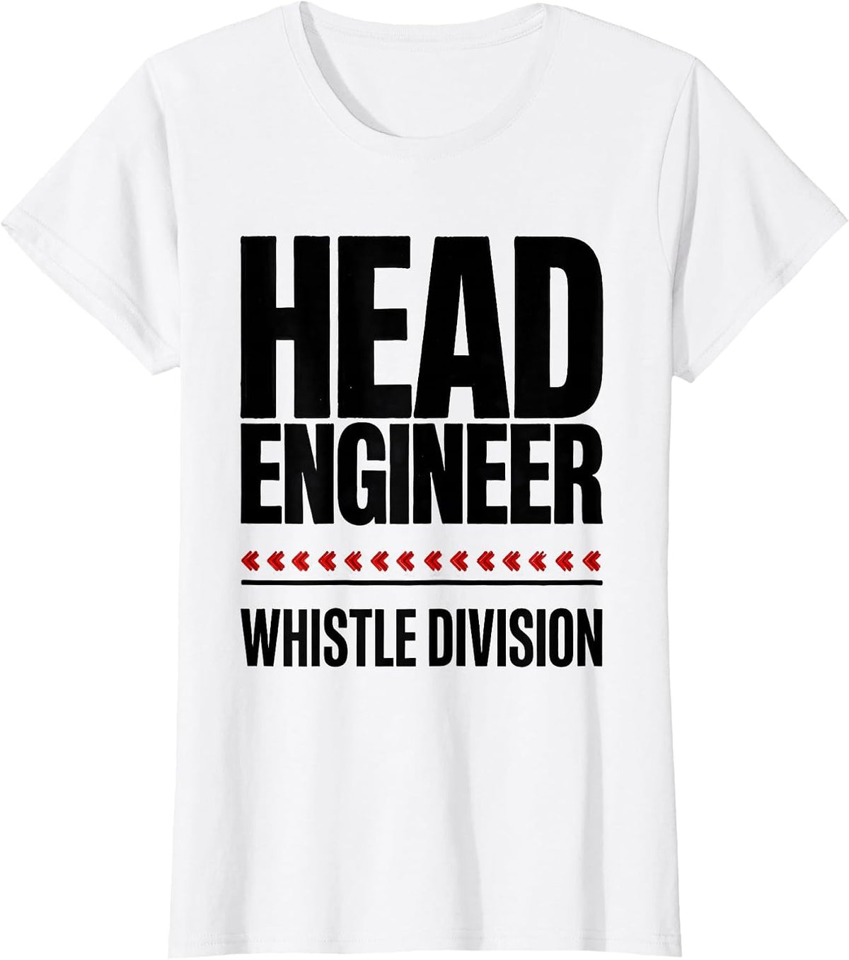 Head Engineer Whistle Division Vintage Train Enthusiast T-Shirt - White