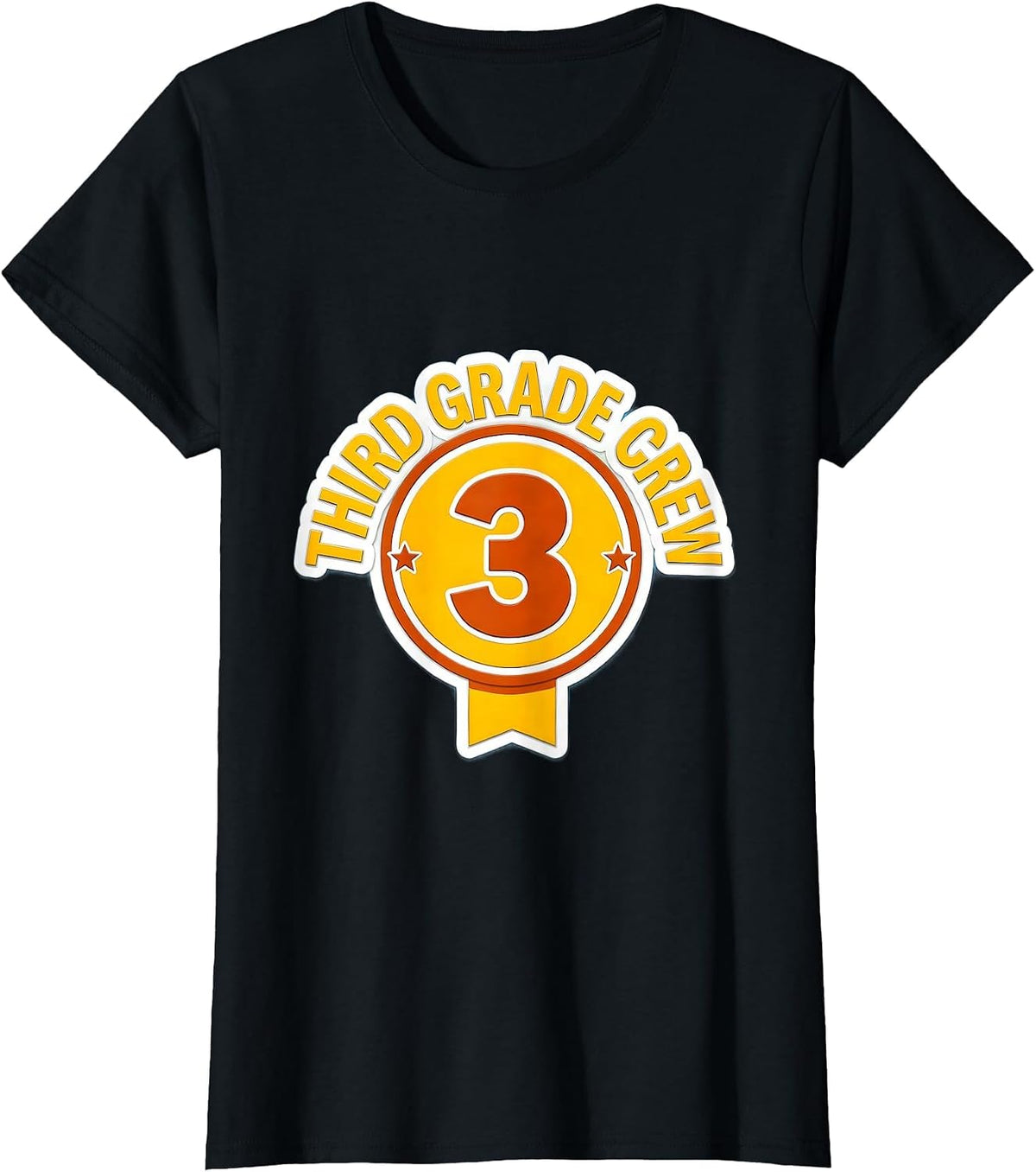 Third Grade Crew Playful Back To School Teacher Student T-Shirt - Black