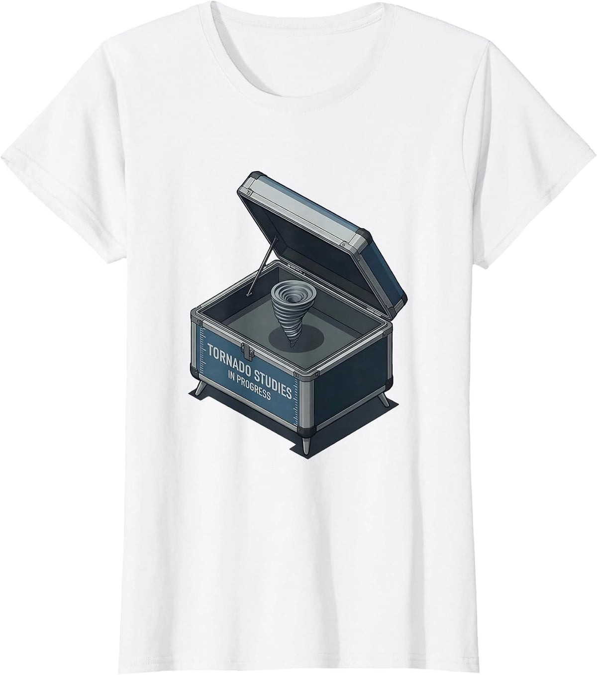 Tornado Studies In Progress Funny Storm Chaser Meteorology T-Shirt - White