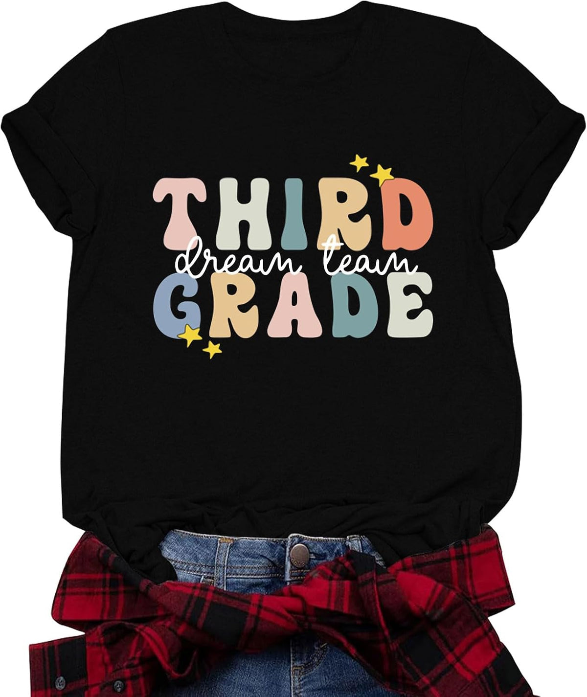 Fourth Grade Teacher Shirt for Women Elementary School Teacher Shirts Cute 4th Grade Teachers Tees Casual Tops Deepgrey -