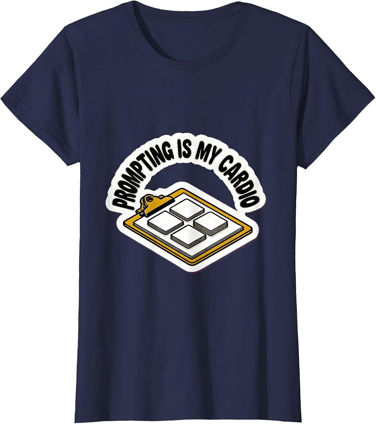 Women's Prompting Is My Cardio Special Education Teacher ABA Humor T-Shirt - Navy Blue