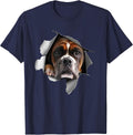 Cool Boxer Dog for Men Women Puppy Owner Dog Lover Trainer T-Shirt - Navy Blue
