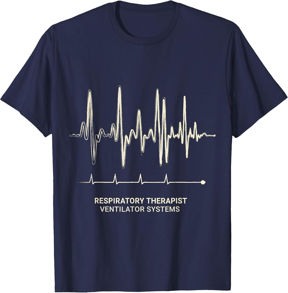 Men's Respiratory Therapist Ventilator Systems Medical T-Shirt - Navy Blue