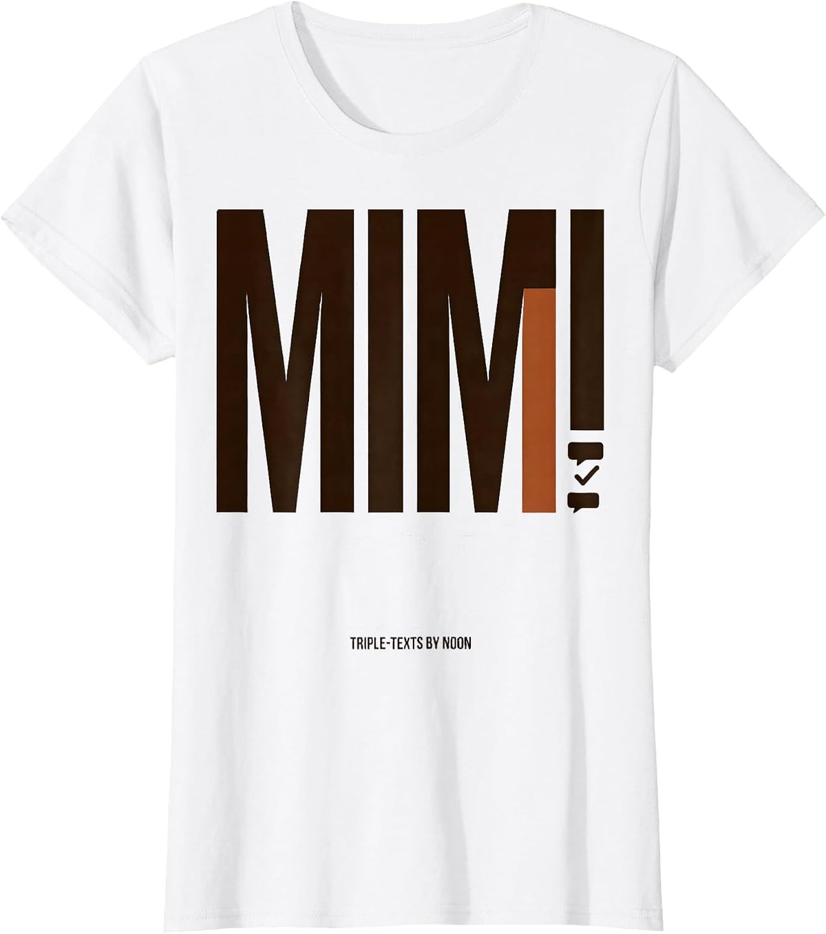 Women's Mimi Triple-Texts By Noon Retro Groovy Mothers Day Gift T-Shirt - White