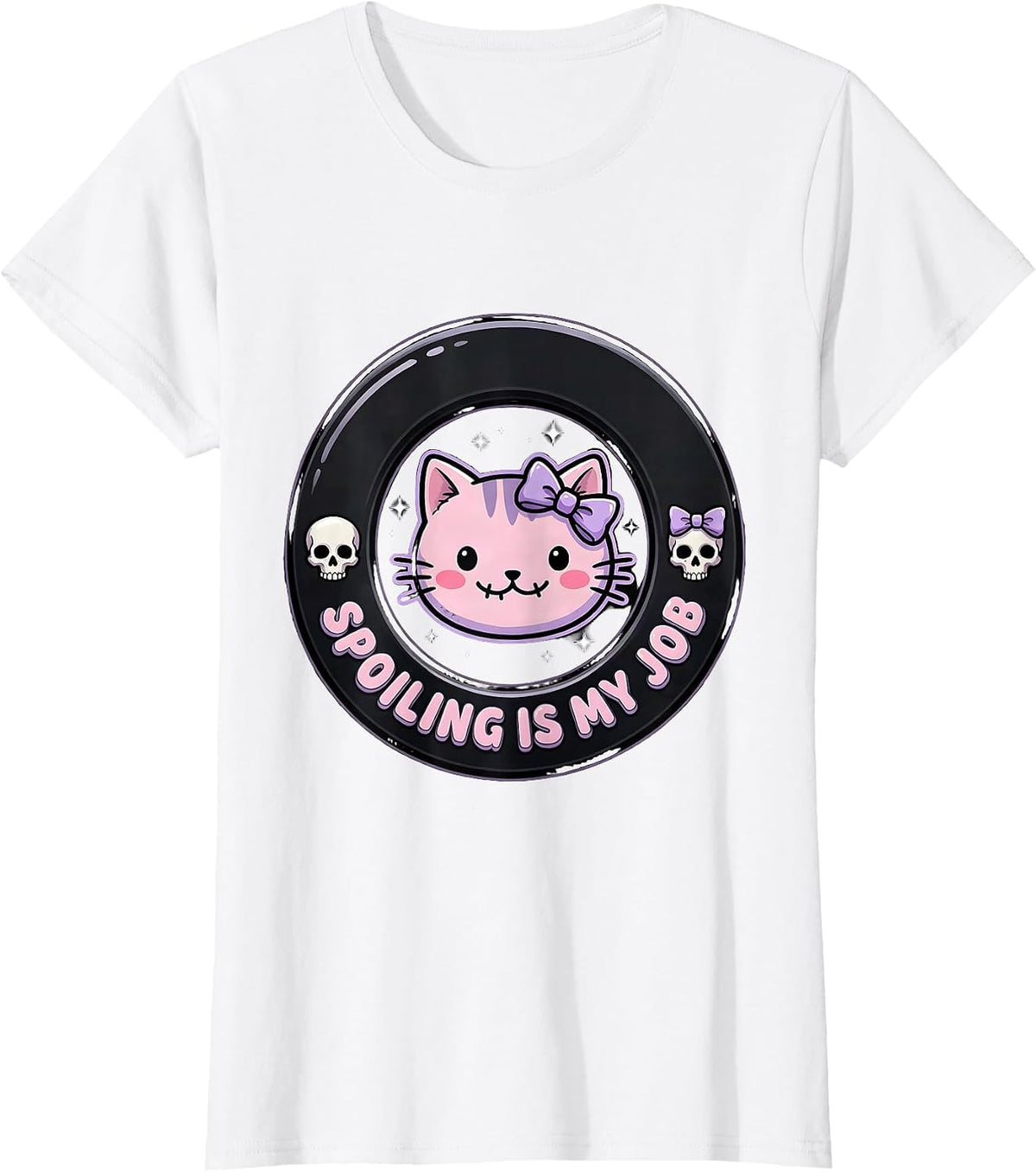 Spoiling Is My Job Proud Grandparent Mimi Design T-Shirt - White