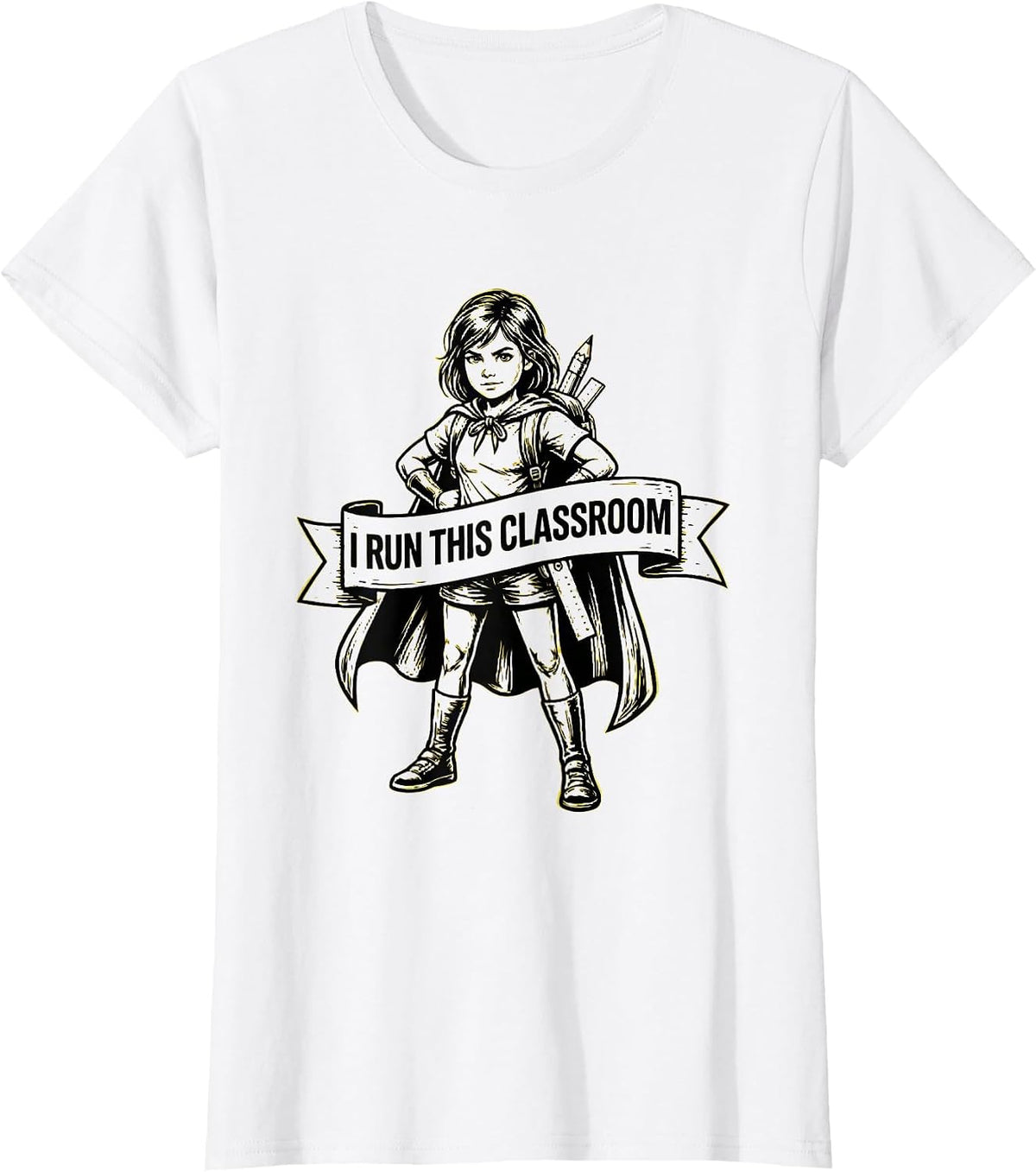 I Run This Classroom Third Grade Teacher Design T-Shirt - White