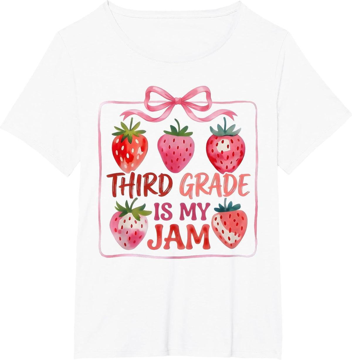 Third 3rd Grade is My Jam for Teacher Women Back to School T-Shirt - White