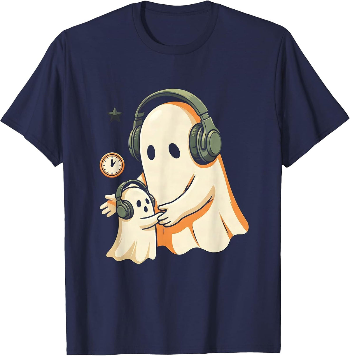 Ghost Para Normal Activities Paraprofessional Halloween T-Shirt - Navy Blue